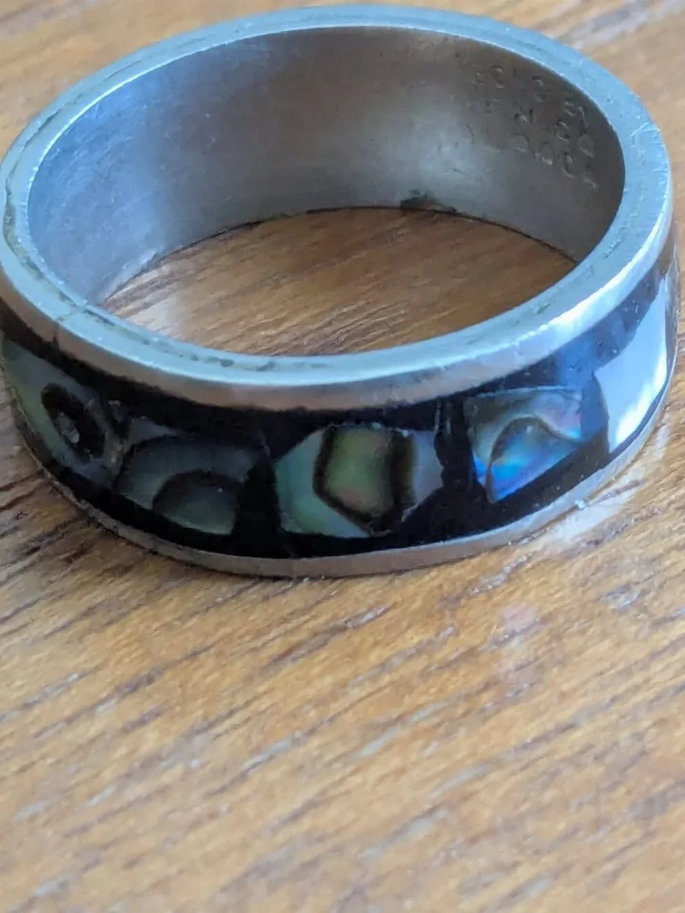 Vintage Mexican Alpaca Inlay Statement Ring Turquoise, Coral & Onyx Color Stones